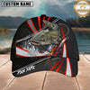 Maxcorners Fishing Red White Graphic Personalized 3D Cap