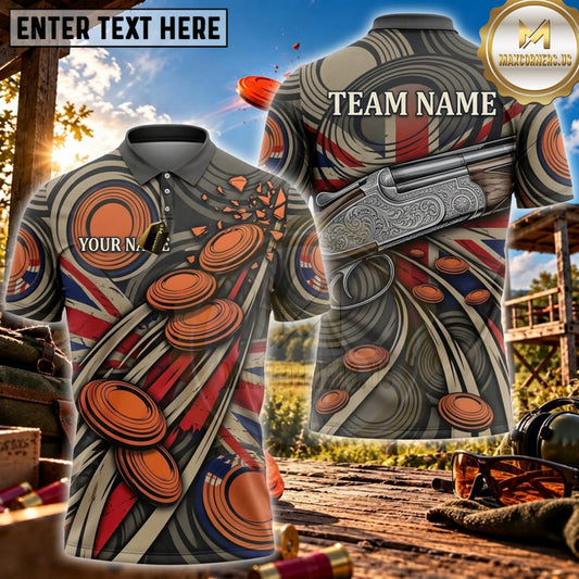 Maxcorners Clay Shooting Tactical Shotgun Target Collage Personalized Name 3D Unisex Shirt