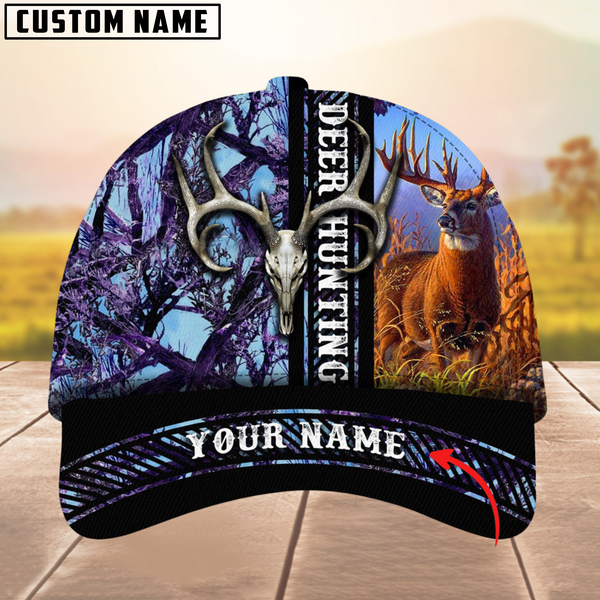 Maxcorners Epic Sarin Design Deer Hunting Multicolor Option Personalized Name 3D Cap