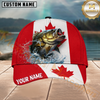 Maxcorners Fishing Bass National Flag Personalized Name 3D Cap
