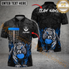 Maxcorners Blazing Leopard Strike Disc Golf Polo Personalized Name, Team Name 3D Shirt (4 Colors)