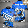 Maxcorners Bowling Strike Teddy Green Splash Multicolor Customized Name, Team Name 3D Shirts