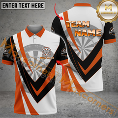 Maxcorners Darts Dartboard Classic Mutilcolor Options Personalized Name, Team Name 3D Polo Shirt