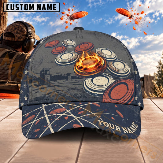 Maxcorners Trap & Skeet Shooting Space Orbit Clay Targets Personalized Name 3D Cap