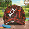 (3 Colors) Maxcorners Disc Golf Camo ACE Chain Basket Personalized Name 3D Cap LM3009