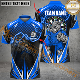 Maxcorners Darts Funny Smoke Customized Name, Team Name 3D Polo Shirt