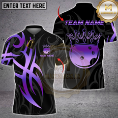 Maxcorners Bowling Crown 8 Ball Golden Multicolor Customized Name, Team Name 3D Shirts