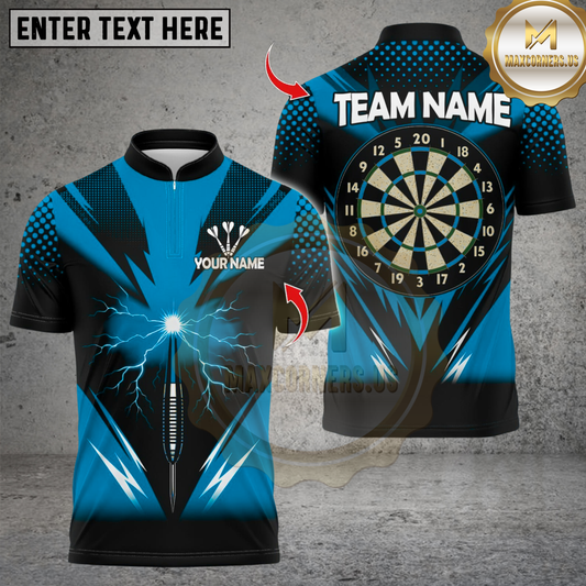 Maxcorners Darts Lightning Sport Dartboard Multicolor Customized Name, Team Name 3D Shirts