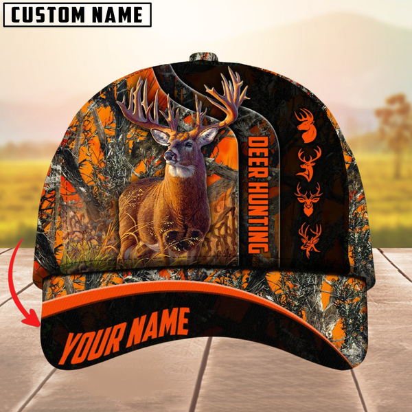 Maxcorners The Unique Premium Deer Hunting Camouflage Pattern Multicolor Personalized Name 3D Cap