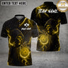 Maxcorners Pickleball Polo Lightning Grim Reaper Skull Multiple Options Personalized Name, Team Name 3D Shirt
