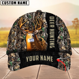 Maxcorners Cool Men’s Camouflage Deer Hunting Multicolor Option Personalized Name 3D Cap