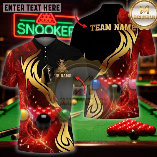 Maxcorners Pool Sport Top Futuristic Cyberpunk Vibe Multicolor Customized Name 3D Shirt