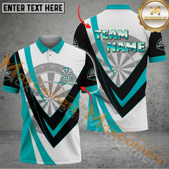 Maxcorners Darts Dartboard Classic Mutilcolor Options Personalized Name, Team Name 3D Polo Shirt