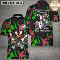 Maxcorners Bowling Cartoon Cowboy Multioptions Personalized Name, Team Name Unisex 3D Shirts