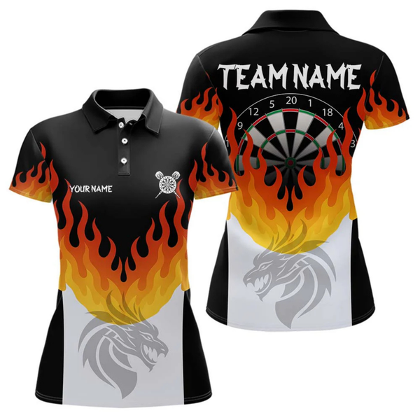 Maxcorners Dragon Fire Flame Dartboard Custom Dart Shirt For Men, Dart Team Jerseys LM064