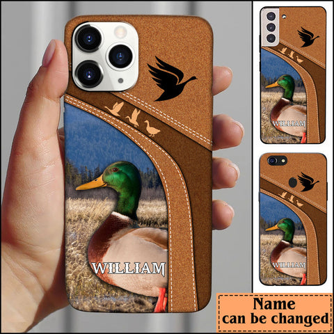 Maxcorners Mallard Duck Hunting Personalized Name Phone Case