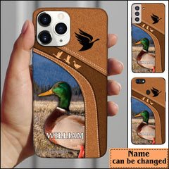 Maxcorners Mallard Duck Hunting Personalized Name Phone Case LM1012