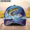 Maxcorners Fishing Blue Wave Personalized Cap (13 Breeds)