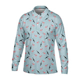 Maxcorners Funny Flamingos Golf Polo Shirt, Golfing Apparel, Mens Golf Gift, Funny Golf Polos