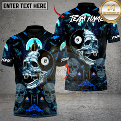 Maxcorners Ball 8 Billiards Skull Reapers of the Black Moon Multicolor Customized Name, Team Name 3D Shirt