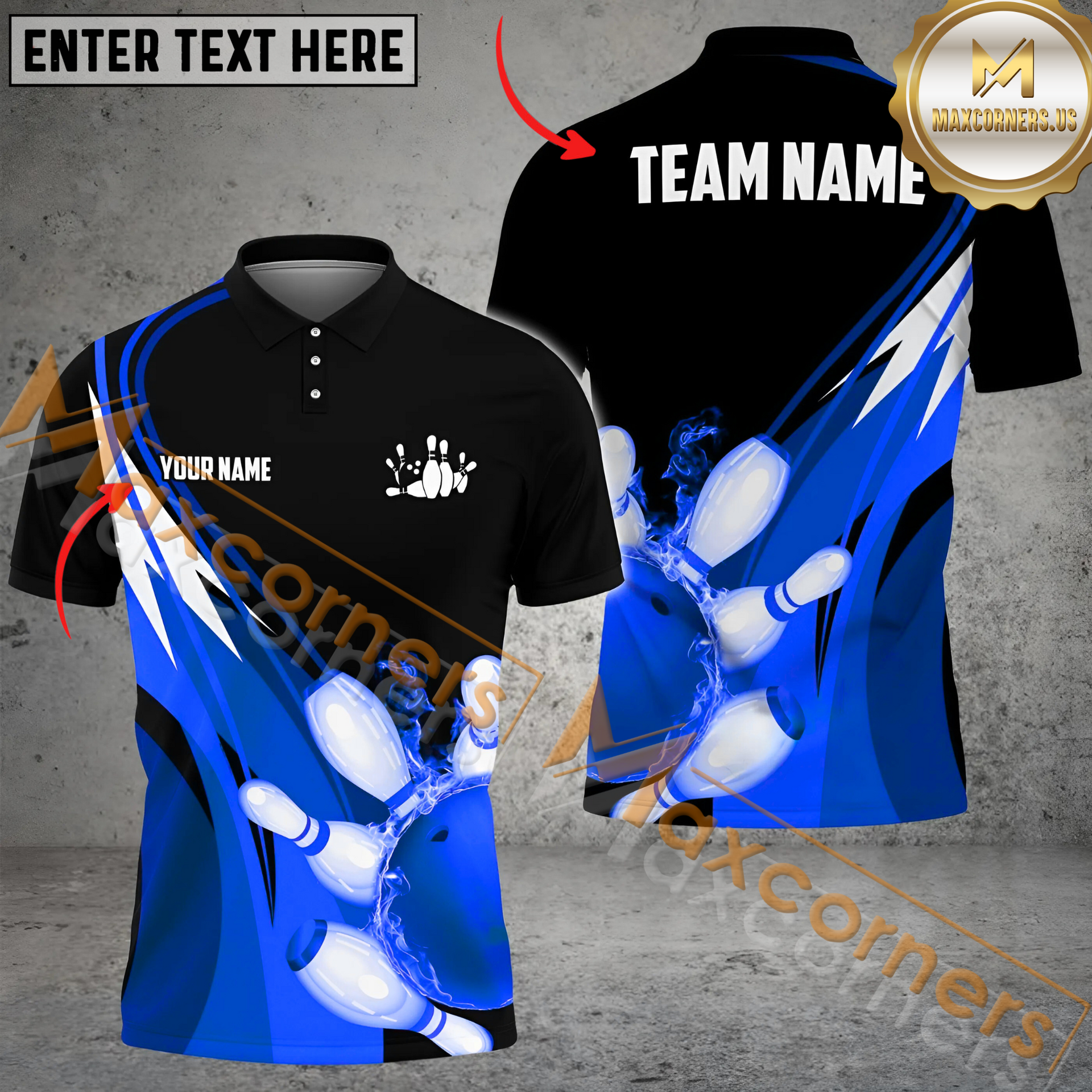 Maxcorners Vintage Fox Bowling Jersey Multicolor Option Customized Nam