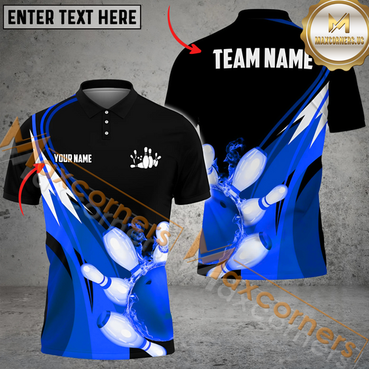 Maxcorners Vintage Fox Bowling Jersey Multicolor Option Customized Name, Team Name 3D Shirt
