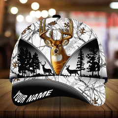 Maxcorners Premium Cool Hunting Art Deer Hunting Camo Pattern 3D Multicolor Personalized Cap
