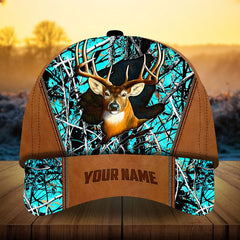 Maxcorners Premium Leather Ragged Deer Hunting Camo Pattern 3D Multicolor Personalized Cap
