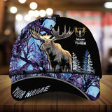 Maxcorners Premium Loralle Moose Hunting Camo Pattern 3D Multicolor Personalized Cap