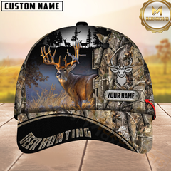 Maxcorners Hunting Deer Camouflage Multicolor Personalized Name 3D Cap