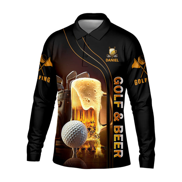 Maxcorners My Drinking Team Has Golfing Problem Custom Men's Golf Polo Shirt, Mens Golf Gift, Funny Golf Shirt