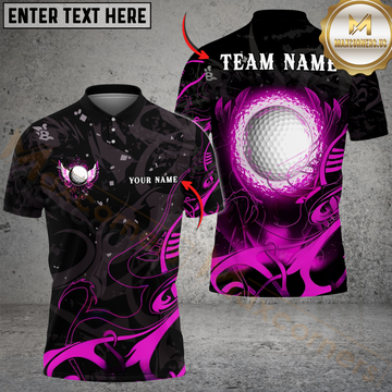 Maxcorners Golf Ball Wing Multicolor Customized Name, Team Name 3D Shirts