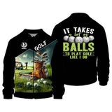Maxcorners It Takes A Lot Of Balls To Play Golf Like I Do, Custom Golf Shirt, Funny Golf Polos, Unique Gift For Golfer