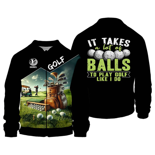 Maxcorners It Takes A Lot Of Balls To Play Golf Like I Do, Custom Golf Shirt, Funny Golf Polos, Unique Gift For Golfer