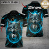 Maxcorners Fire Alpha Wolf 8-Ball Billiards Multicolor Customized Name, Team Name 3D Shirts