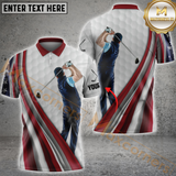 Maxcorners Golf Ball Skin Player  Customized Name, Team Name 3D Polo Shirt