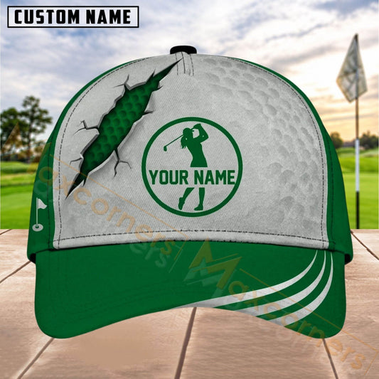 Maxcorners Golf Claw Scratch Circle Logo Personalized Name 3D Cap (6 Colors)