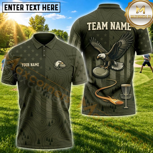 Maxcorners Disc Golf Vintage Basket Forest Personalized Name 3D Unisex Shirt