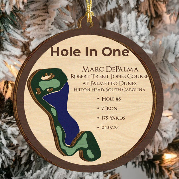 Maxcorners Hole In One Multilayer Wood Ornament, Golf Christmas Ornaments, Christmas Golf Gift, Golf Gifts For Men