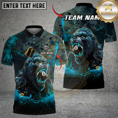 Maxcorners Billiard Fierce Gorilla 8-Ball Multicolor Customized Name, Team Name 3D Shirt
