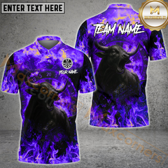 Maxcorners Darts Firestorm Bullseye Personalized Name, Team Name Shirt