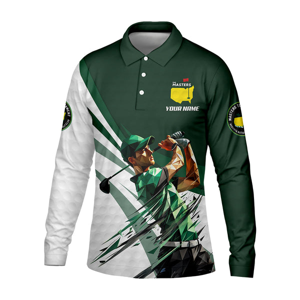 Maxcorners I Hate Golf Augusta Masters Tournament Custom Men's Golf Polo Shirt, Funny Gift For Golfer