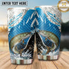 Maxcorners Fishing Tumbler Blue Ice Shard Mountain Design Personalized Name Tumbler (13 Species)
