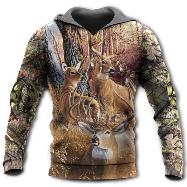Maxcorners Stealthy Hunter Camo 3D Over Printed Hoodie