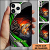 Maxcorners Fishing Grim Reaper Sunset Splash Personalized Name Phone Case  (12 Fish Species)