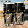 Maxcorners Fishing Tumbler Black Gold Heartbeat Angler Design Personalized Name Tumbler (13 Species)