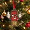 Maxcorners Personalized Funny Shotgun Shell Fukin' Finger Cartoon Hunting Acrylic Christmas Ornament And Keychain Custom Gift For Hunters 2D Flat