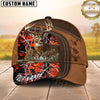 Maxcorners Hunting Deer Brown Camo Multiple Options Personalized Name 3D Cap