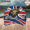 Maxcorners Fishing Bass National Flag Personalized Name 3D Cap