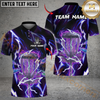 Maxcorners Lightning Strike Disc Golf Polo Personalized Name, Team Name 3D Shirt (4 Colors)